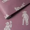 papier peint singe Cocktail Monkeys, rose, papier peint intissé, fabriqué et conçu en Allemagne 0,53x10,05 m (150 g/m²)