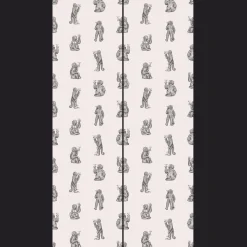 Papier peint singe Cocktail Monkeys, blanc