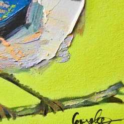 Peinture Birdy, jaune fluo