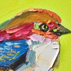 Peinture Birdy, jaune fluo