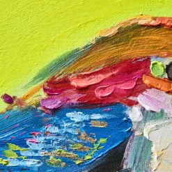 Peinture Birdy, jaune fluo
