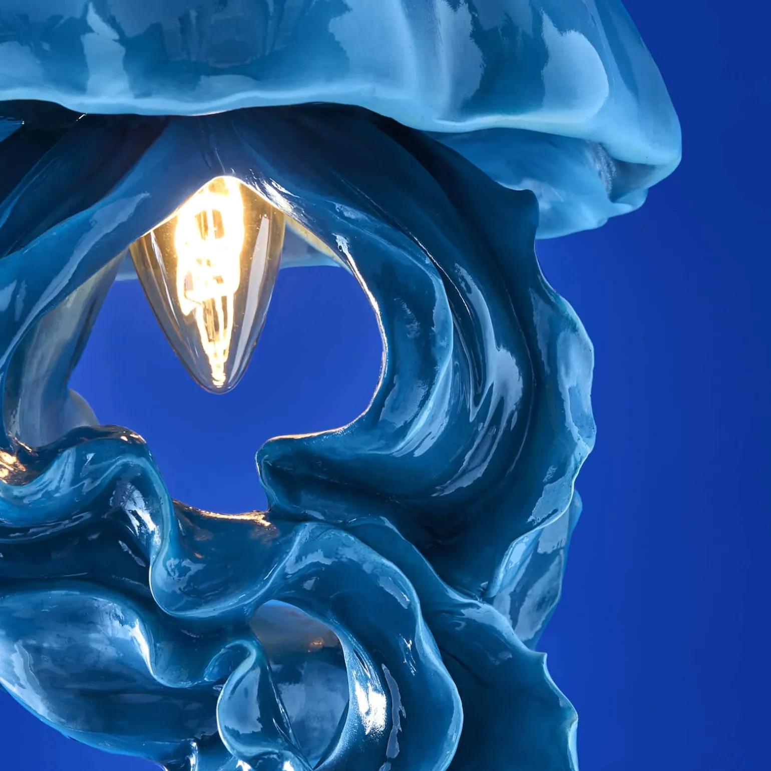 Plafonnier méduse Ava, bleu