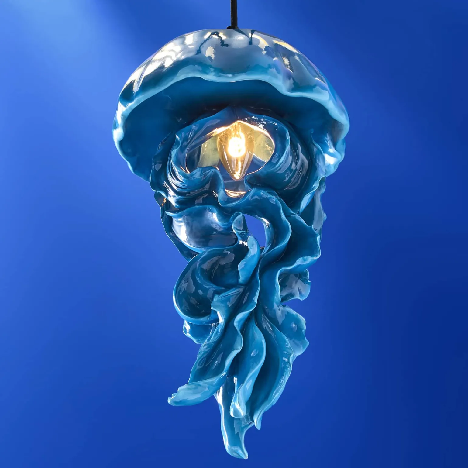 Plafonnier méduse Ava, bleu
