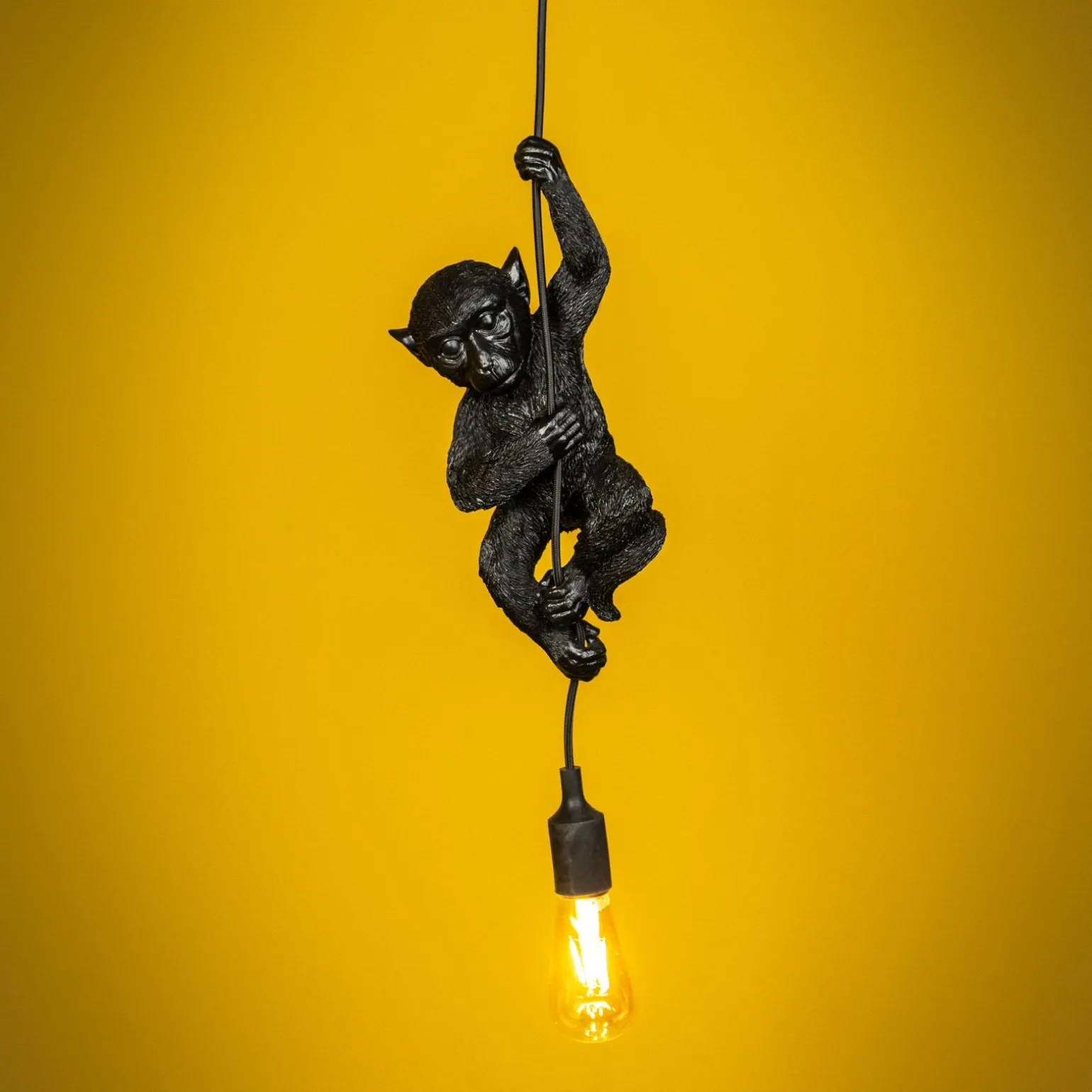 plafonnier singe Chip, noir