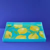 Plateau Citron, turquoise-jaune