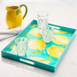 Plateau Citron, turquoise-jaune