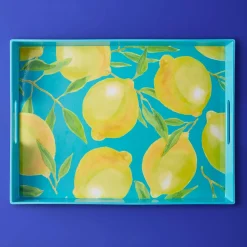 Plateau Citron, turquoise-jaune
