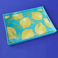 Plateau Citron, turquoise-jaune