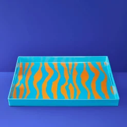 Plateau Zèbre, turquoise-orange
