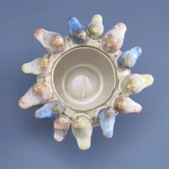 Pot avec oiseaux S, blanc