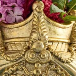 Pot de fleurs sicilienne Agostino, or