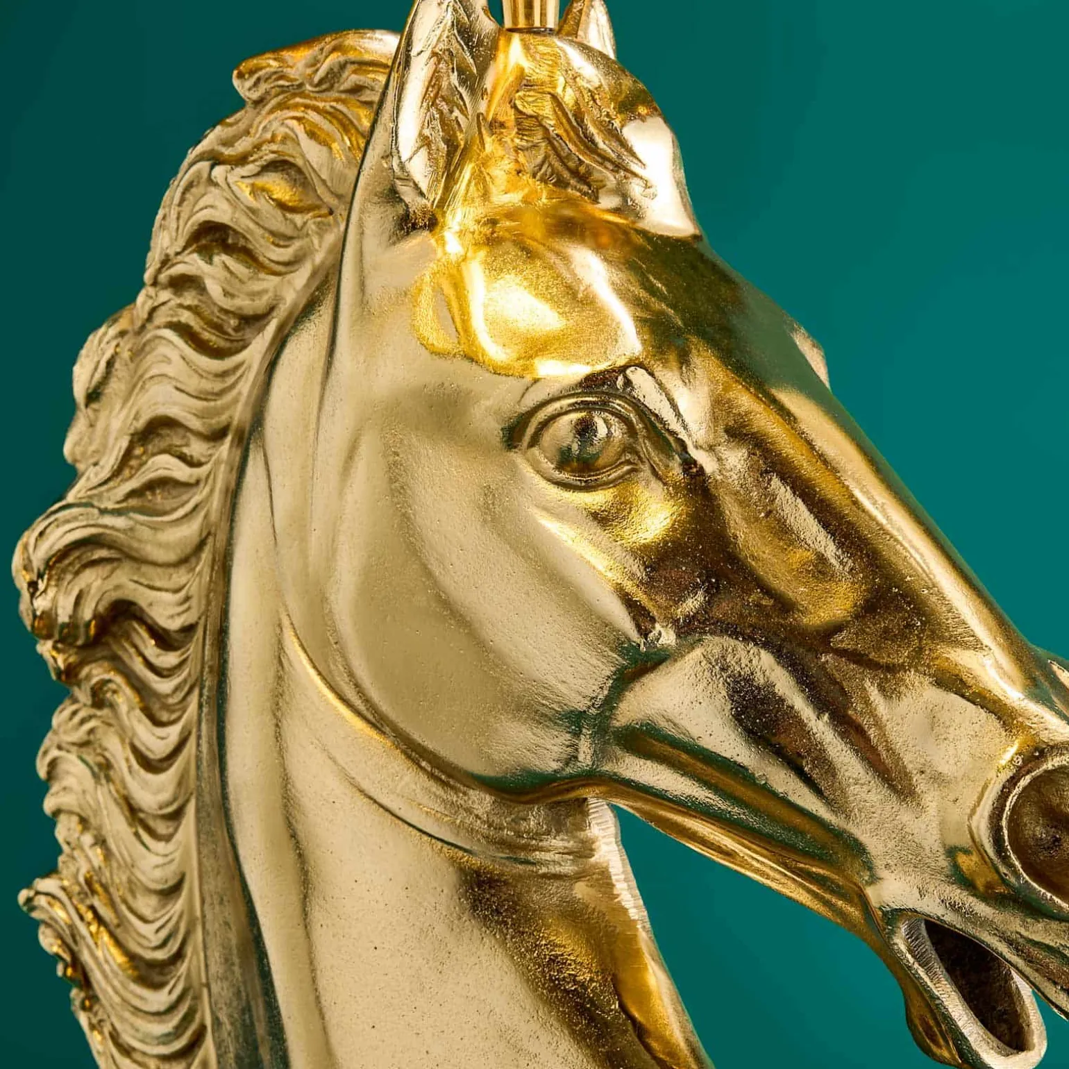 Premium Lampe de table en métal Cheval, or