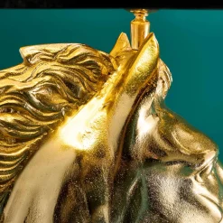 Premium Lampe de table en métal Cheval, or