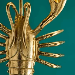 Premium Lampe de table métallique Homard Lobster, or