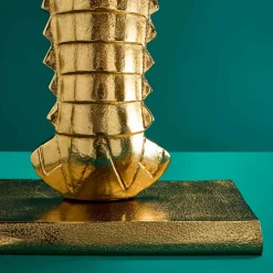 Premium Lampe de table métallique Homard Lobster, or