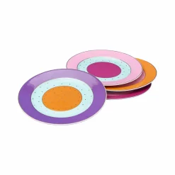 Set de 4 assiettes à dessert Fancy Colors