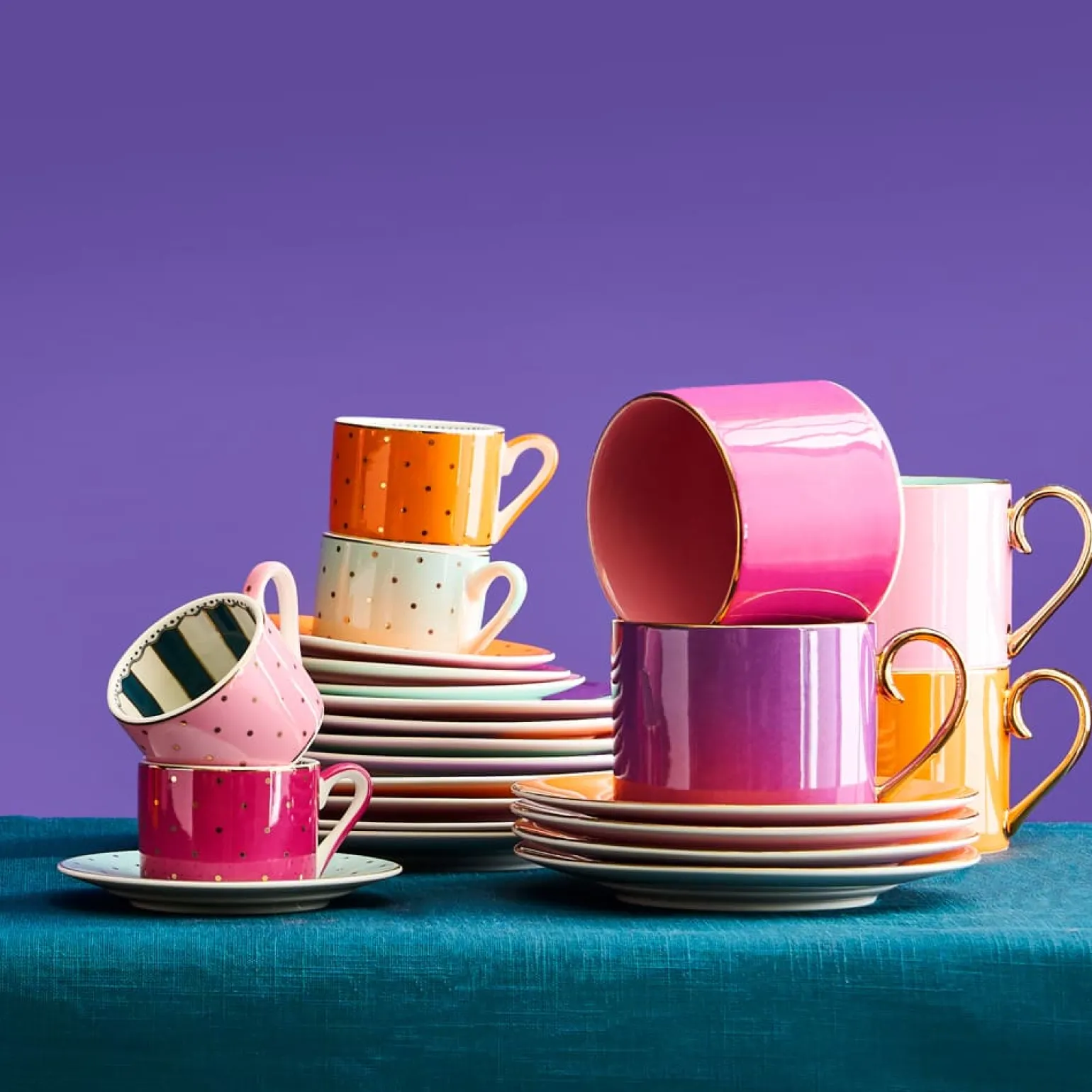 Set de 4 assiettes Fancy Colors