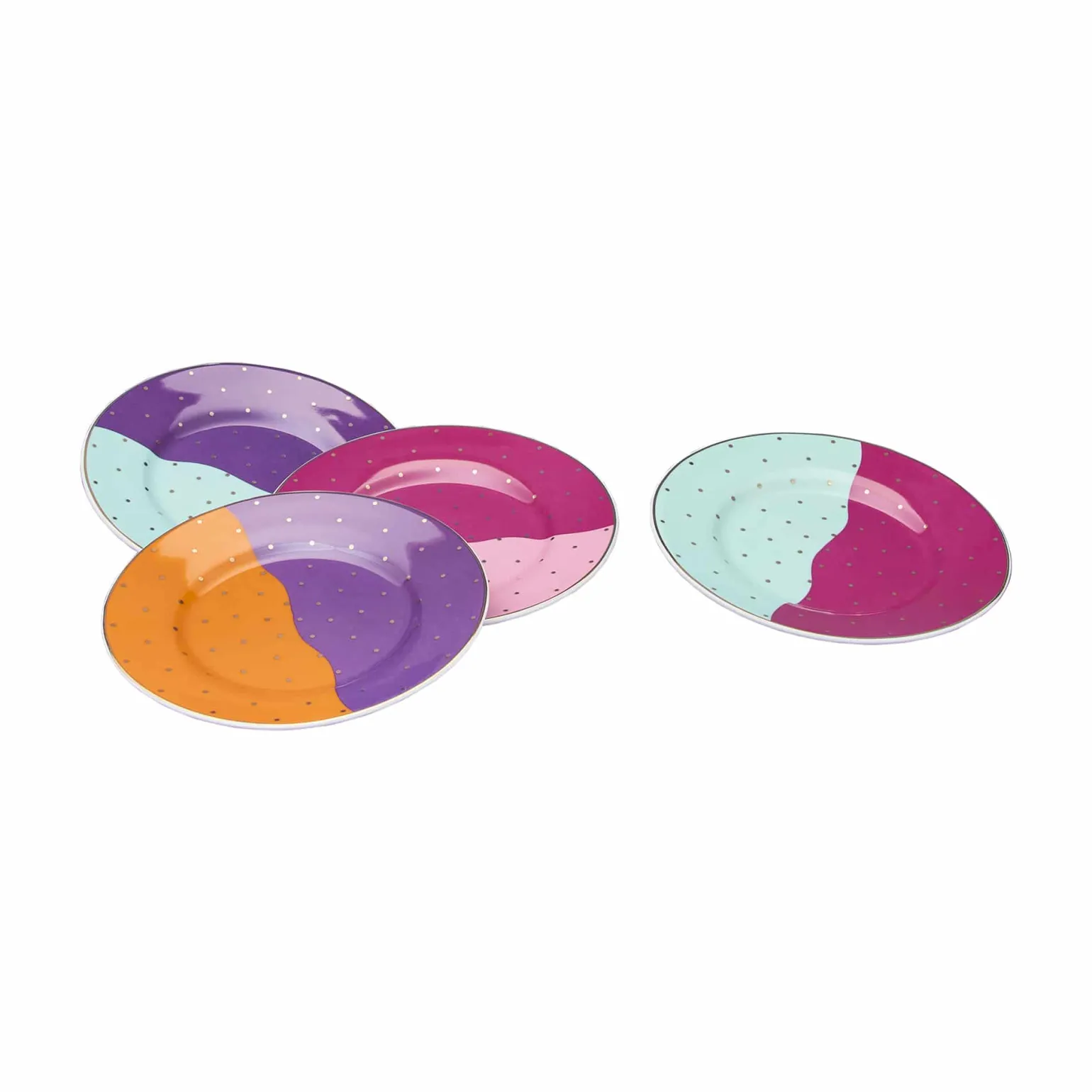 Set de 4 assiettes Fancy Colors