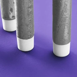 Set de 4 bougies LED, argent