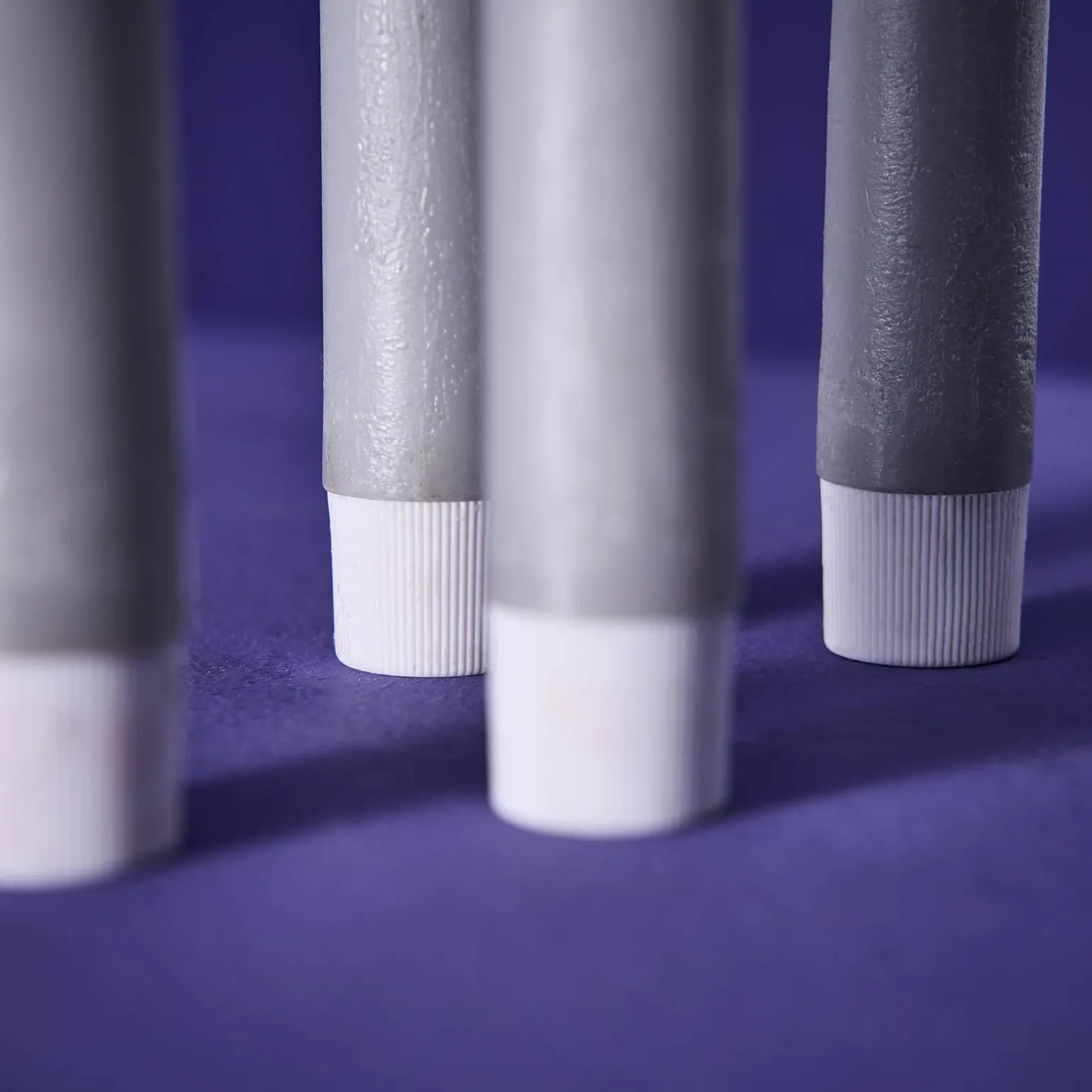 Set de 4 bougies LED, gris