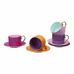 Set de 4 tasses Fancy Colors tasse avec soucoupe