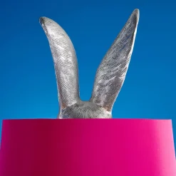 Stehleuchte Hase Hiding Rabbit®, magenta-silber