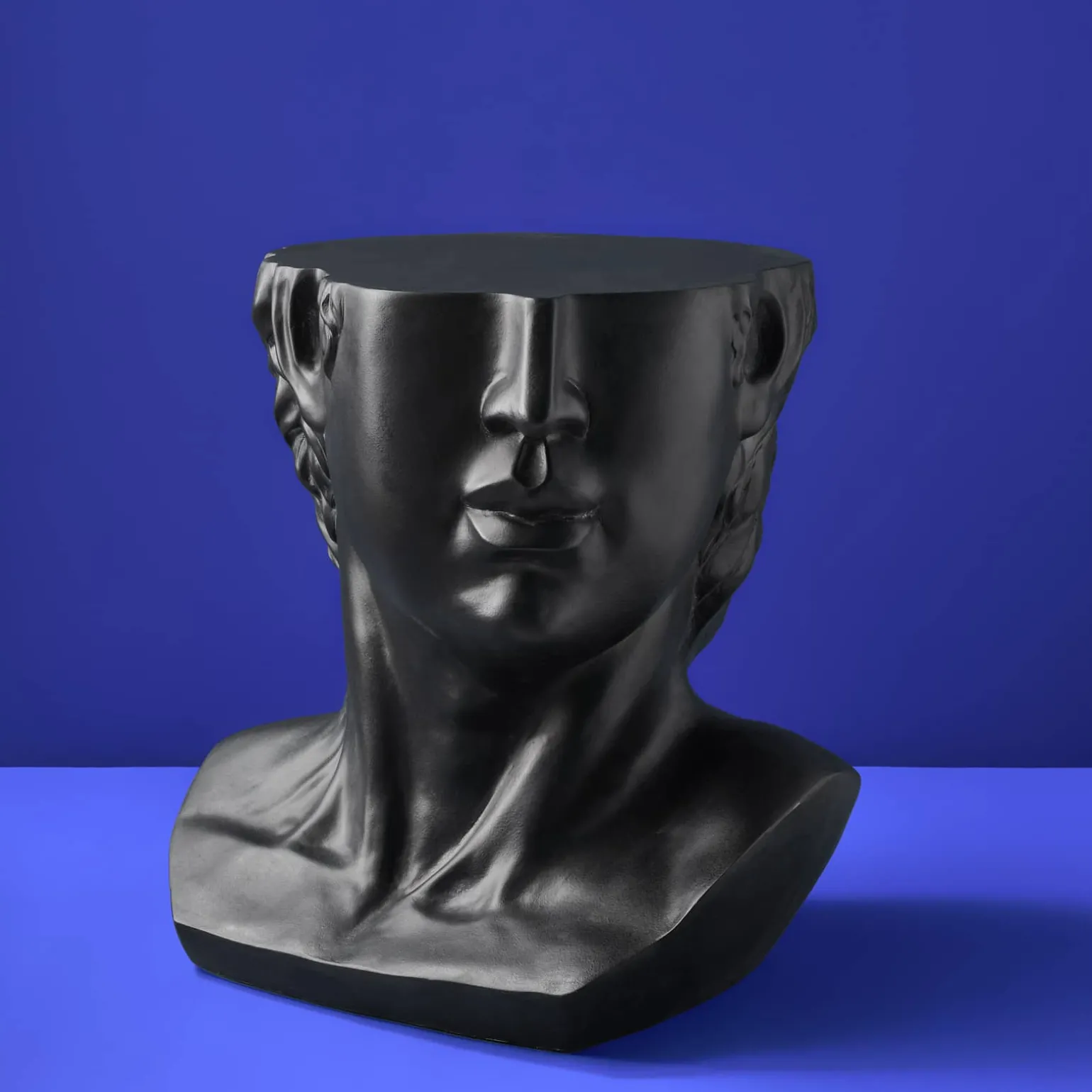 Table d'appoint Buste Masculin David, noir
