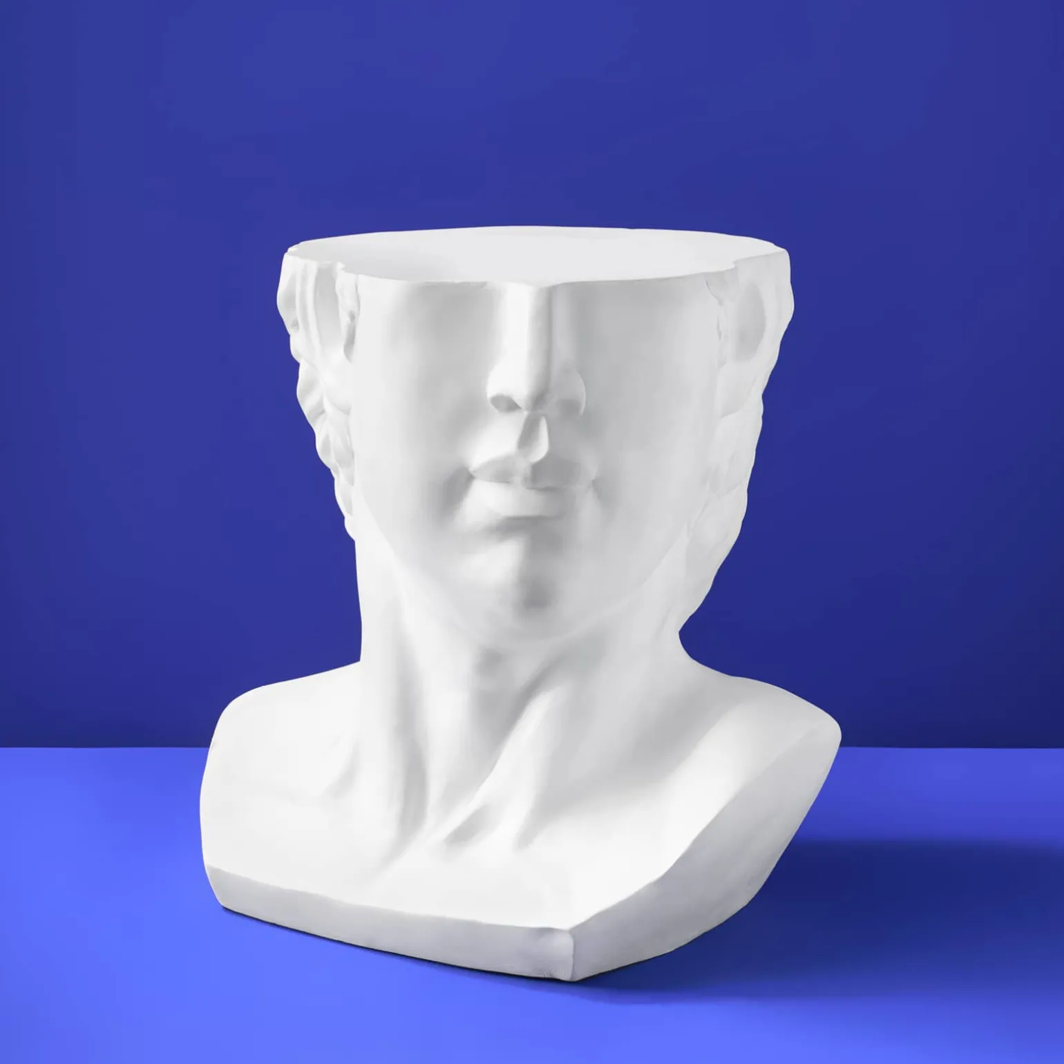 Table d'appoint Buste Masculin David, blanc