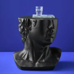 Table d'appoint Buste Masculin David, noir
