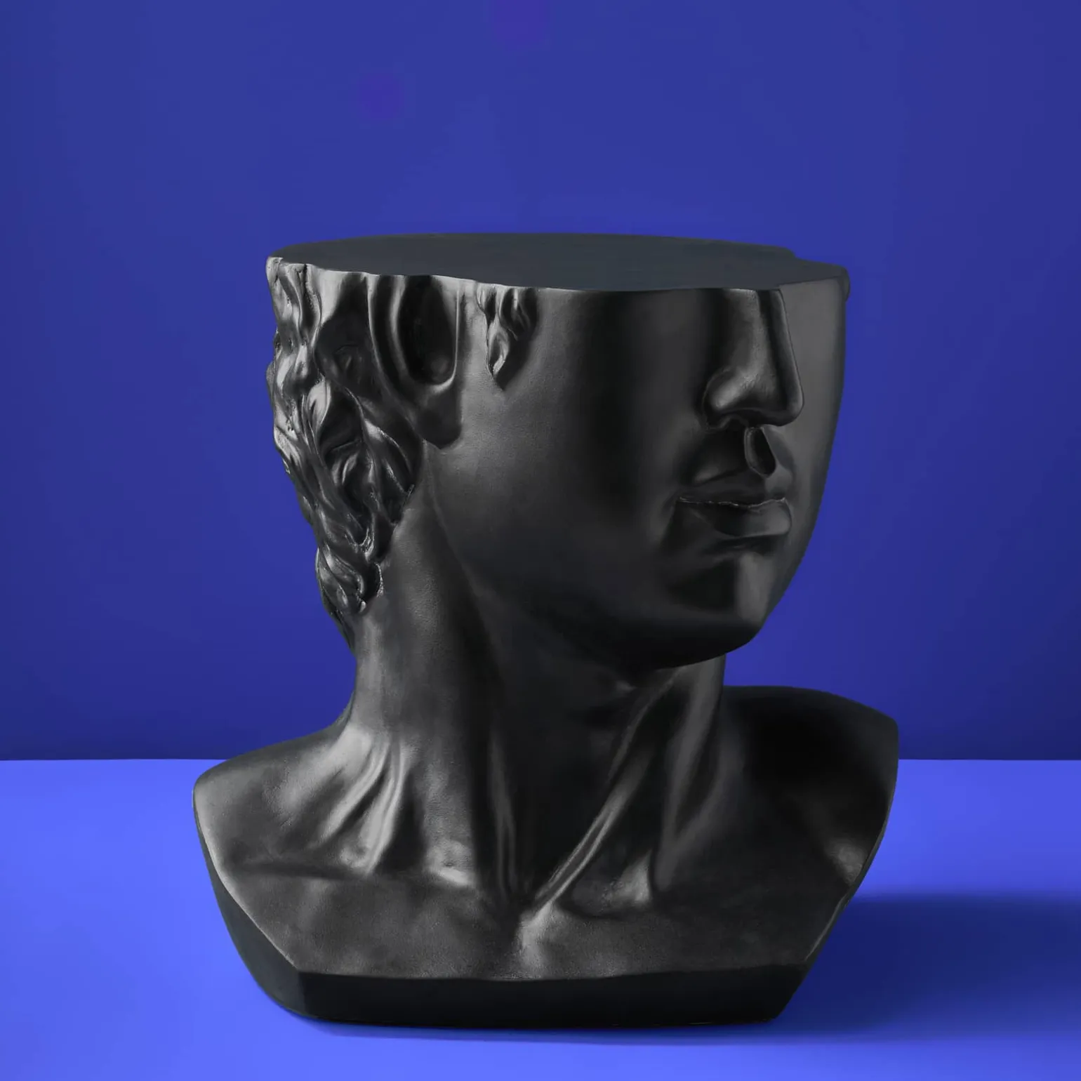 Table d'appoint Buste Masculin David, noir