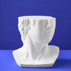 Table d'appoint Buste Masculin David, blanc