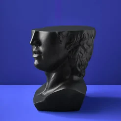 Table d'appoint Buste Masculin David, noir