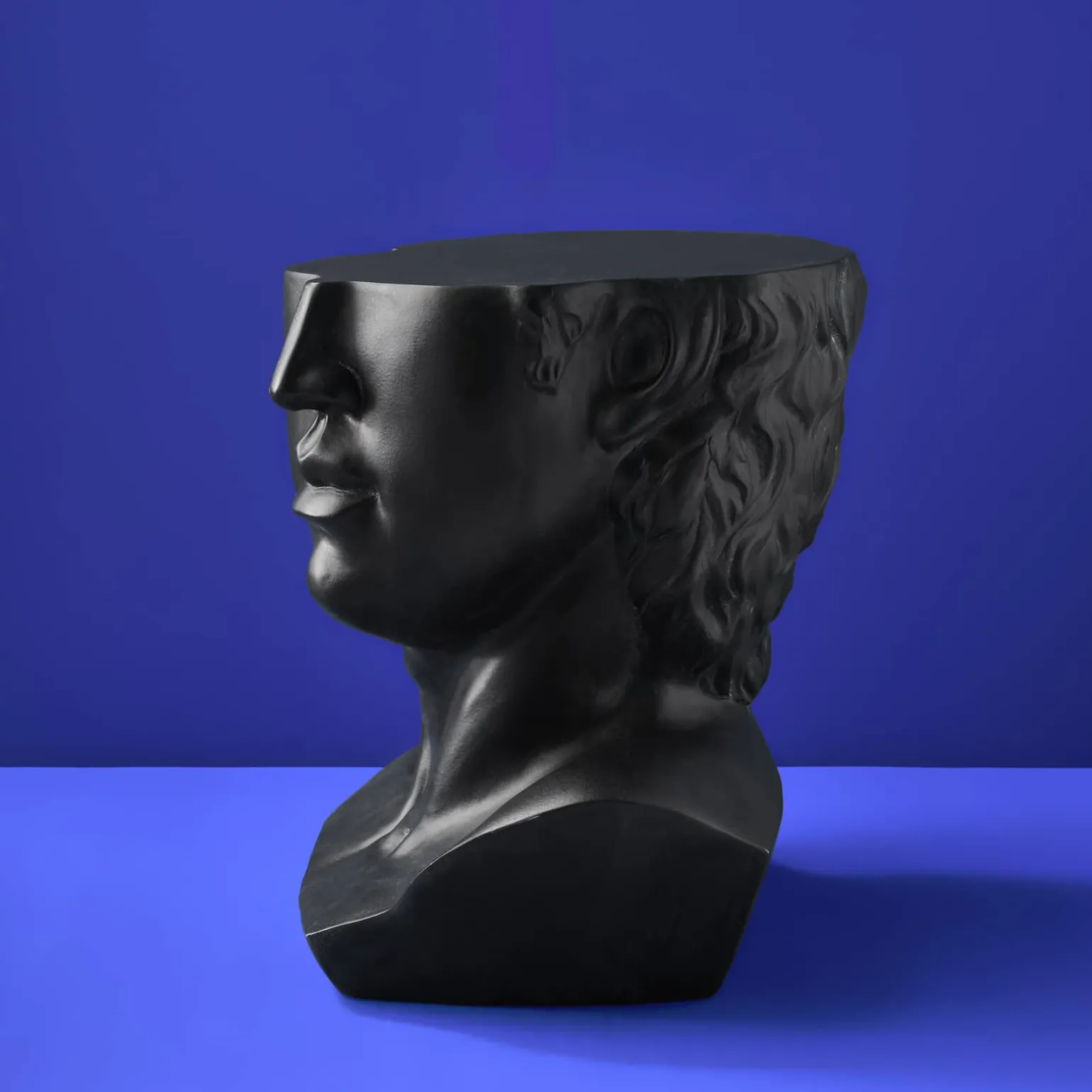 Table d'appoint Buste Masculin David, noir