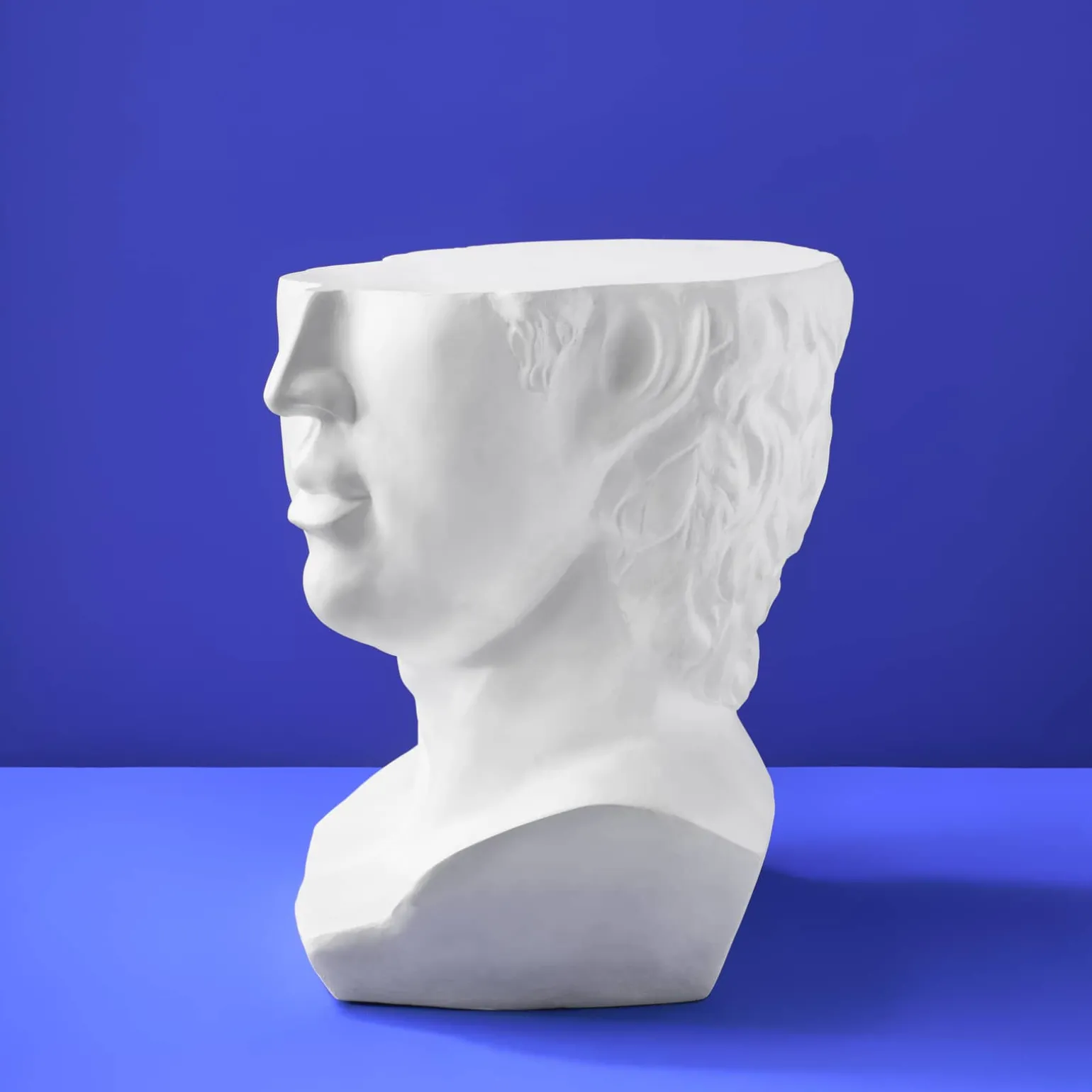 Table d'appoint Buste Masculin David, blanc