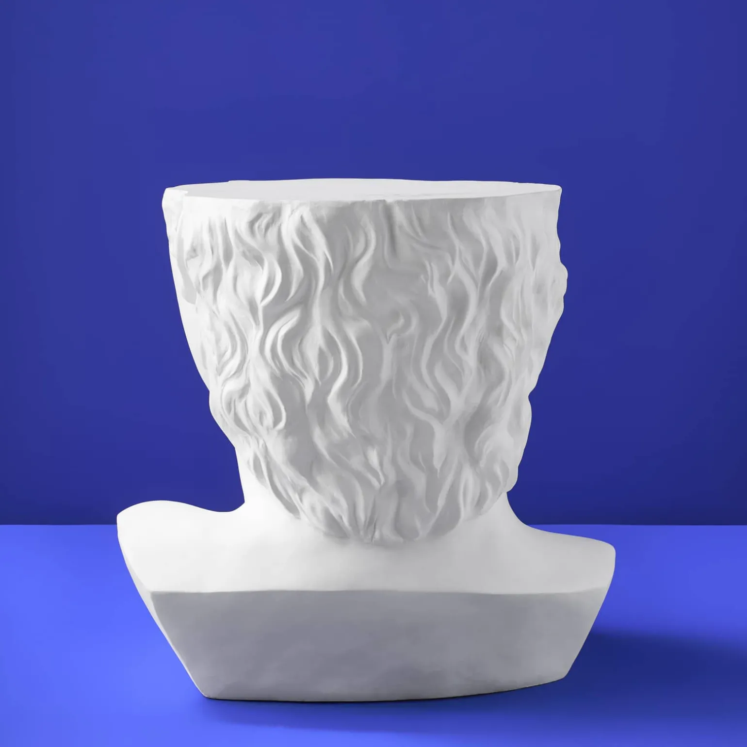 Table d'appoint Buste Masculin David, blanc