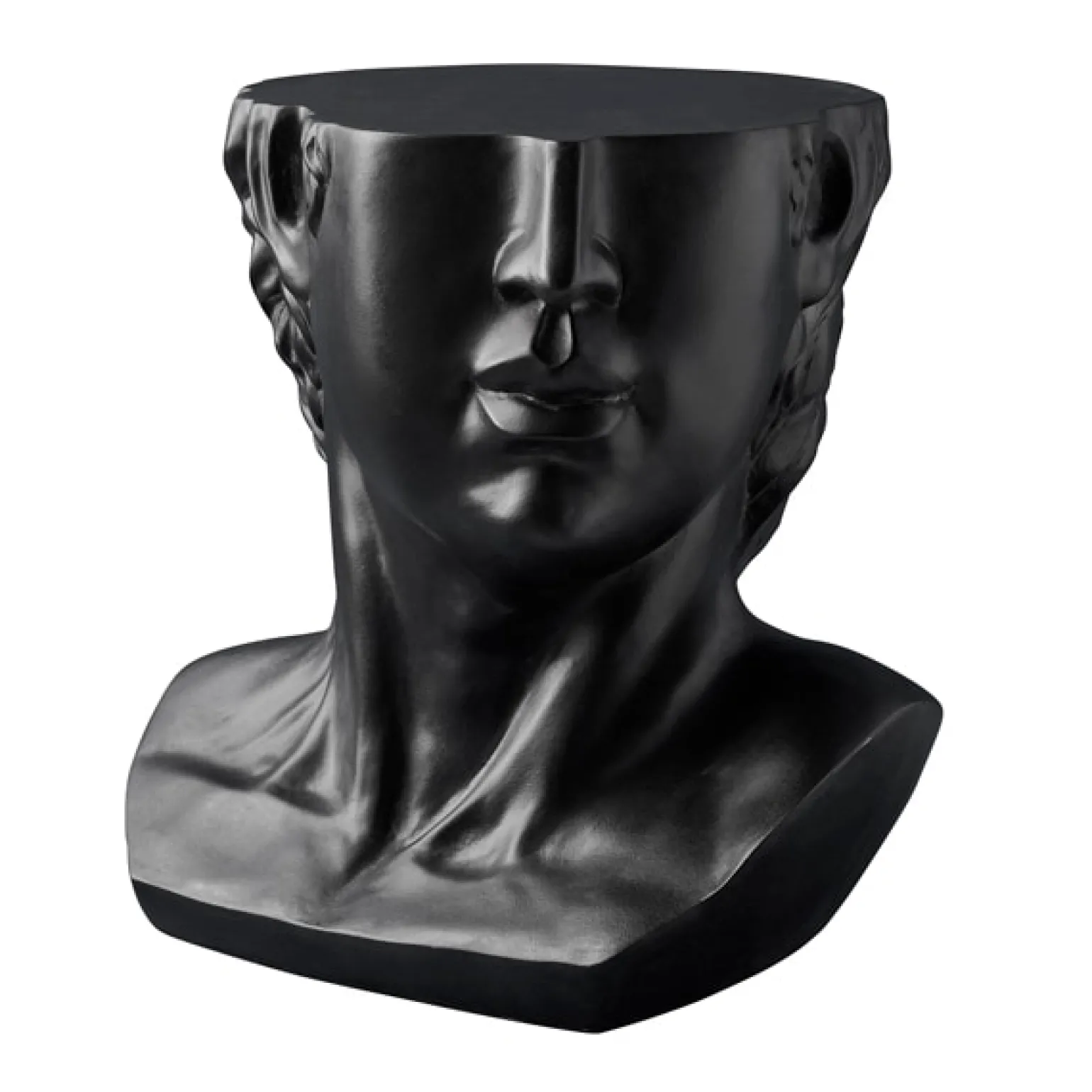 Table d'appoint Buste Masculin David, noir