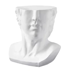 Table d'appoint Buste Masculin David, blanc