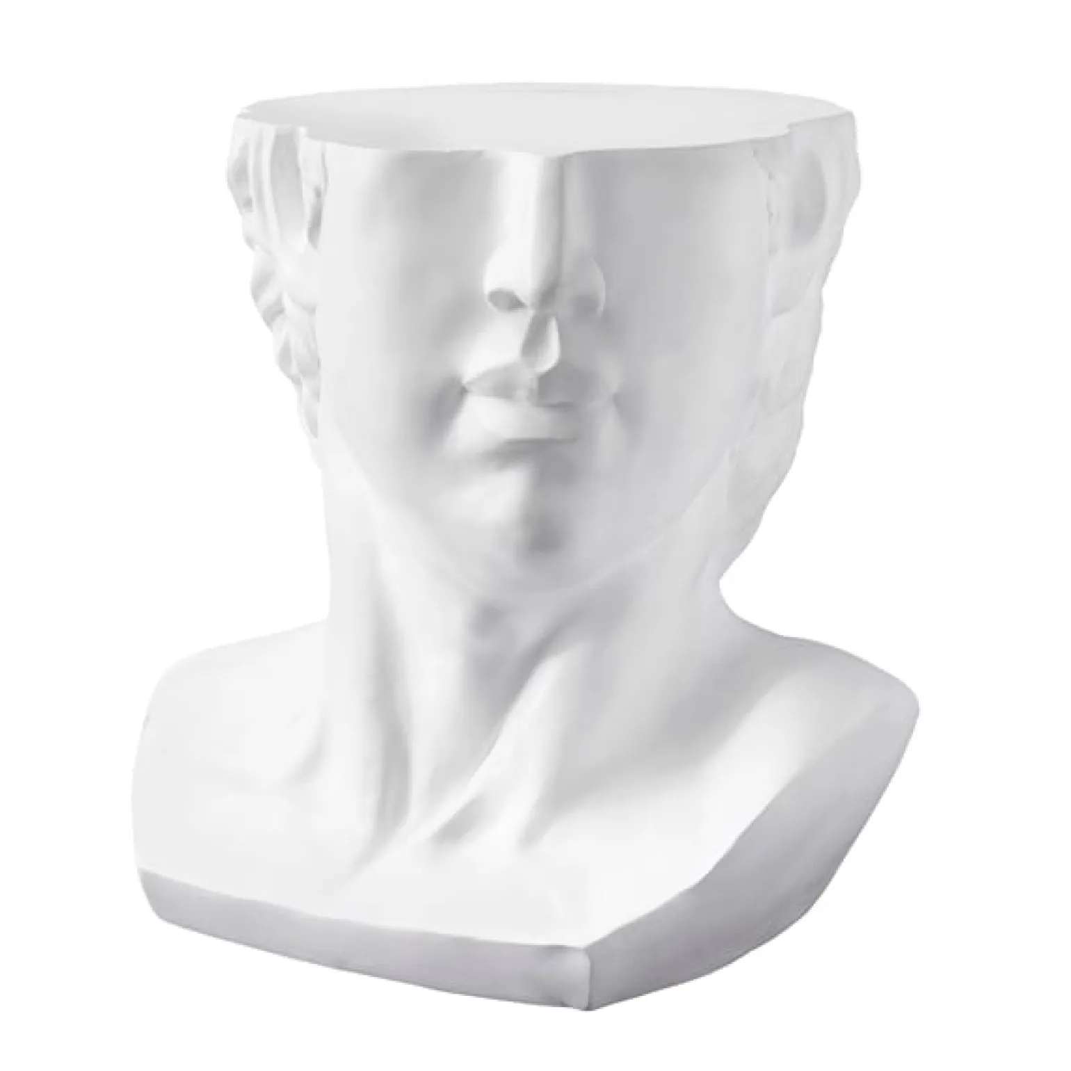 Table d'appoint Buste Masculin David, blanc