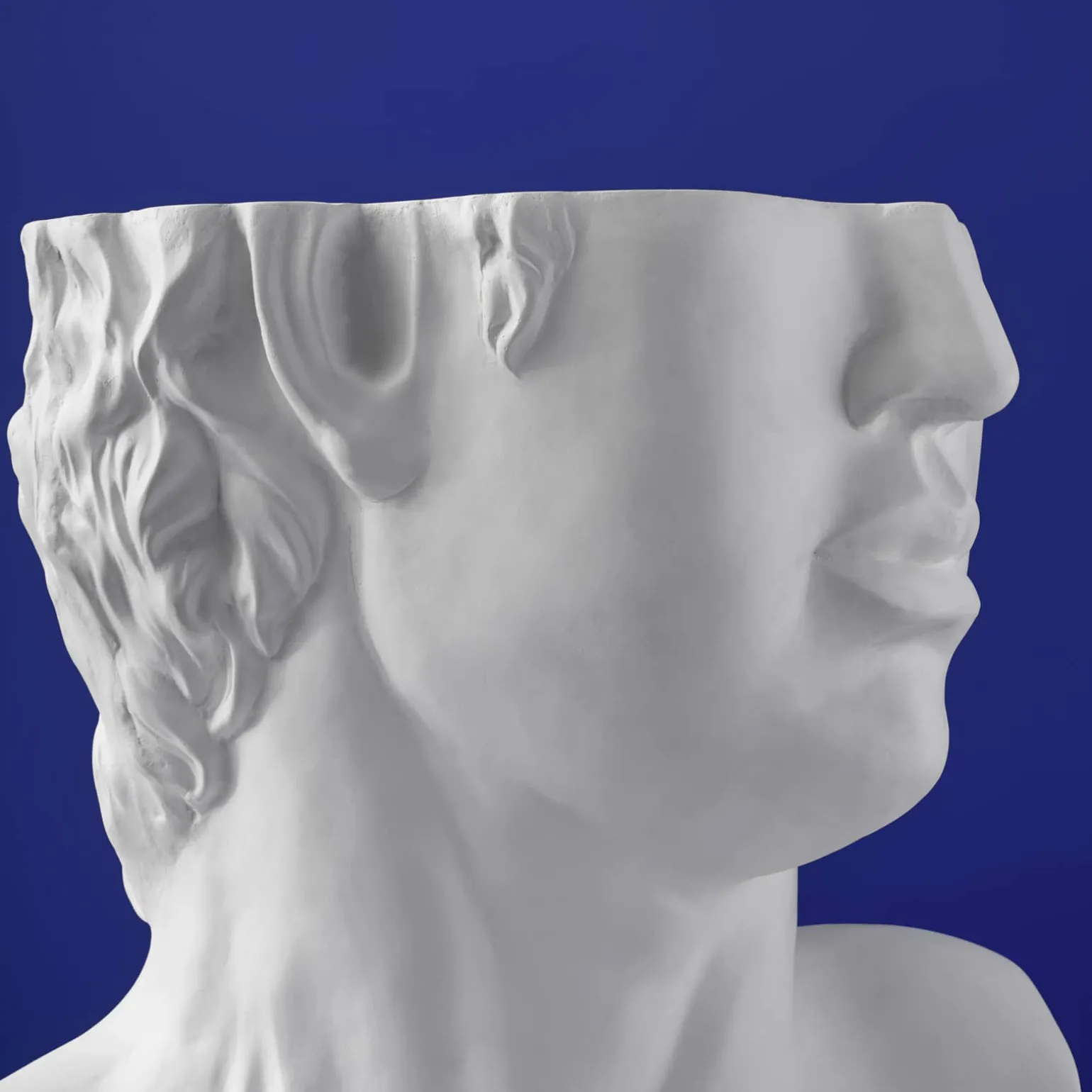 Table d'appoint Buste Masculin David, blanc