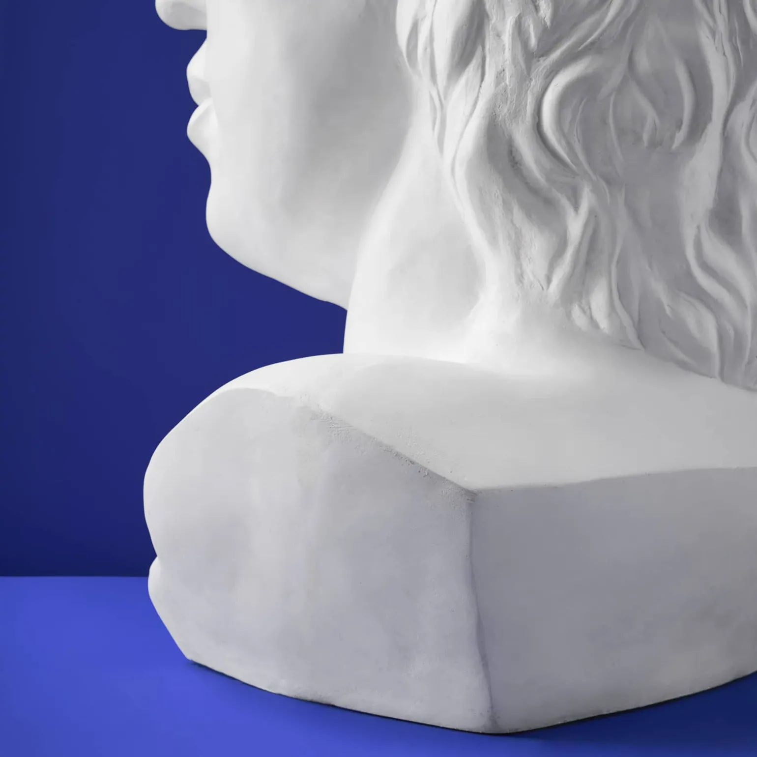 Table d'appoint Buste Masculin David, blanc