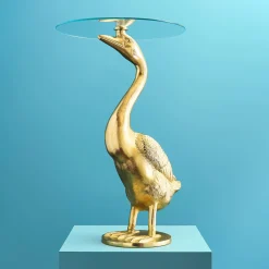 Table d'appoint Canard / Oie Gina, doré