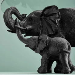 Table d'appoint Elephants Mali & Kisha, noire