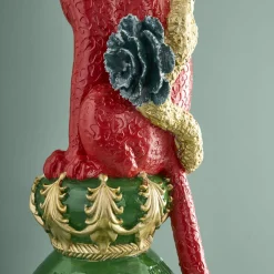 Table d'Appoint Léopard avec Cacatoès, multicolore