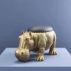 Tabouret hippopotame Patty Potamus, or