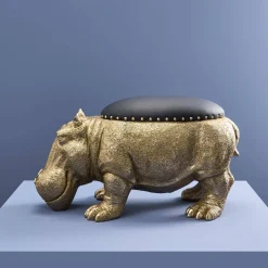 Tabouret hippopotame Patty Potamus, or