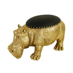 Tabouret hippopotame Patty Potamus, or