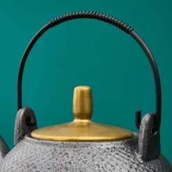 Théière Ceylon, noir-or
