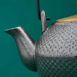 Théière Ceylon, noir-or