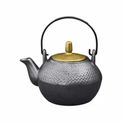 Théière Ceylon, noir-or