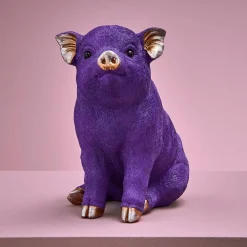Tirelire cochon, violet